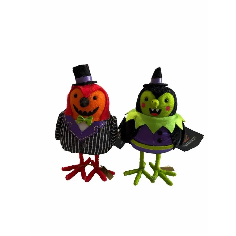Target Hyde & EEK Featherly Friends Halloween Birds 2024 Set of 5 Decor NEW NWT